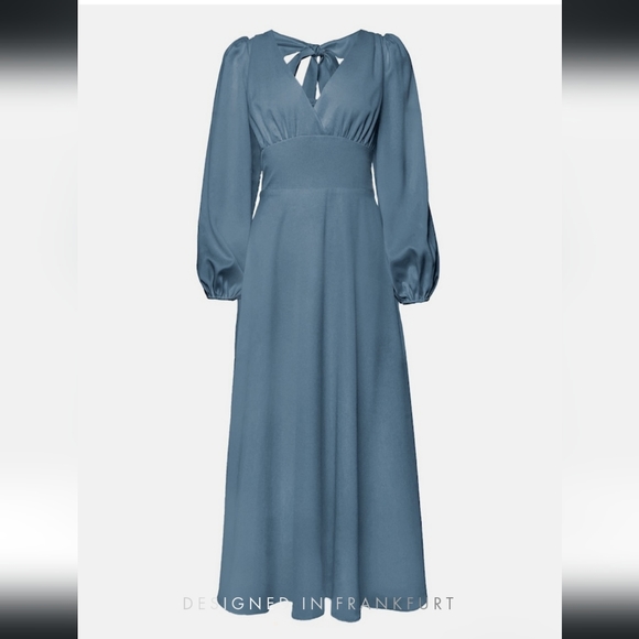 LICHI Flared long-sleeve midi dress | size XS - Picture 3 of 8